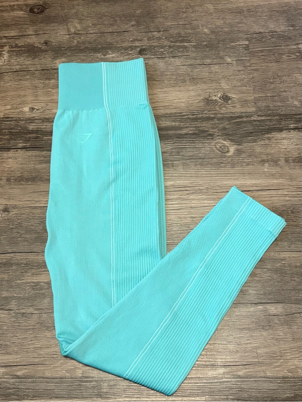 Gymshark Aqua Seamless Ribbed High-Waist Leggings